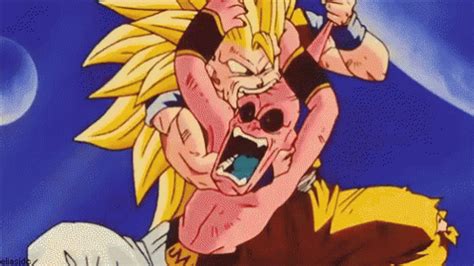 goku biting buu